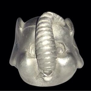 Vintage Decorative Pewter Elephant Head Thimbles